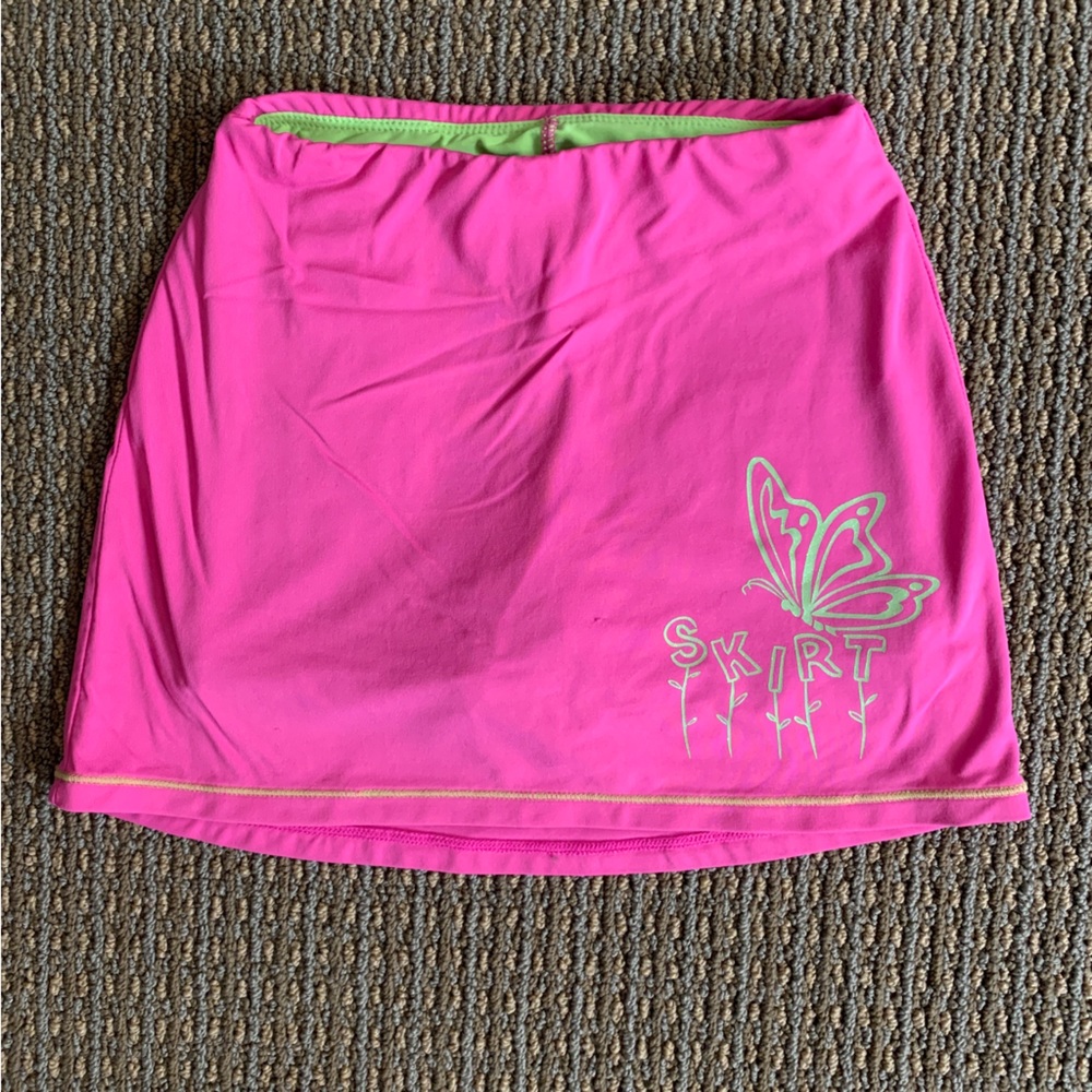 Skirt Sports Girls - Pink / Lime - Small - Kids 4/5